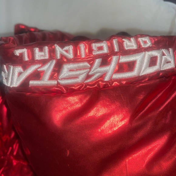 ‼️SOLD‼️red metallic puffer jacket - Picture 9 of 11
